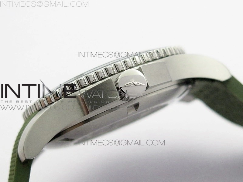 Conquest L3.840.4.56.6 Real Ceramic Bezel SS ZF 1:1 Best Edition Green dial On Green Rubber Strap A2824